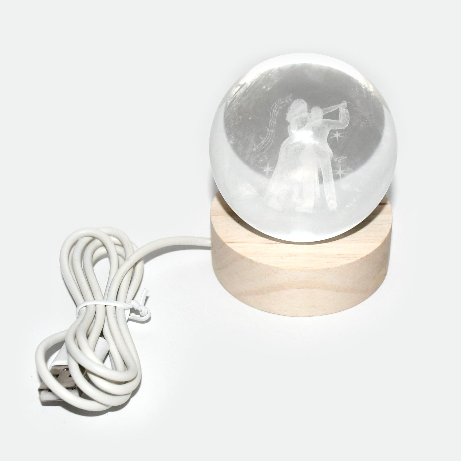 3D Crystal Ball lamps With Base (1 Pc) Your Brand