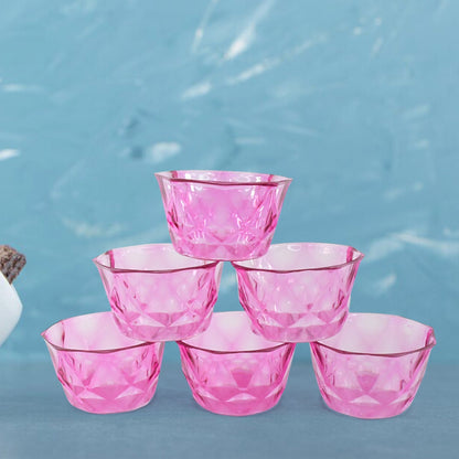 6pc Diamond shape ice cream bowl set Your Brand