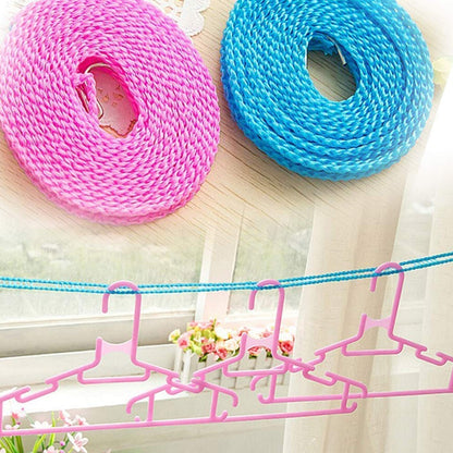 3 Meter Anti-Slip Clothesline Rope - Nylon, Hooks, Indoor/Outdoor Your Brand