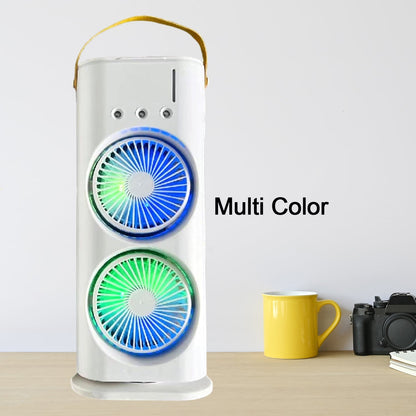 Electric Fan Desktop Double-Head Powerful Air Cooler (1 Pc / With Remote / Plug and Play) Your Brand