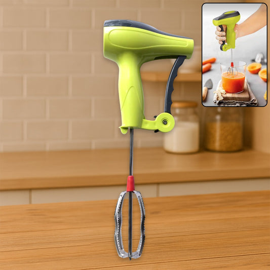 Power Free Manual Hand Blender with Stainless Steel Blades, Milk Lassi Maker, Egg Beater Mixer Rawai Your Brand