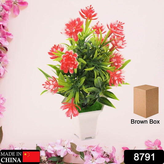 Wild Artificial Flower Plant for Home & Office Decor (1 Pc, Cute Pot) Your Brand