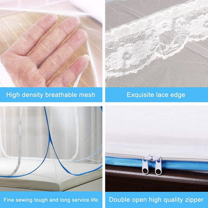 Premium Polyester Foldable Mosquito Net Tent (100 Cm Long / 1 Pc) Your Brand