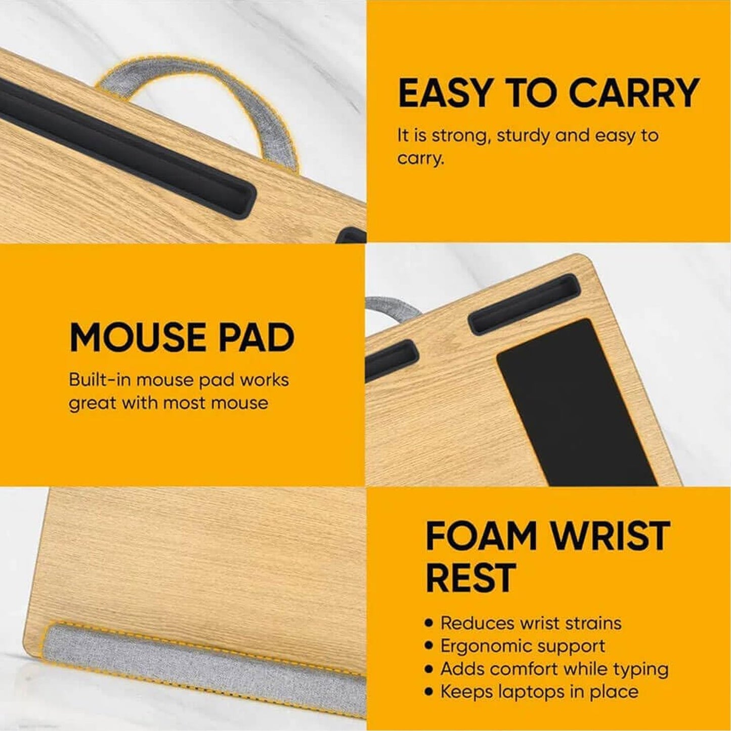 Portable Laptop Table with Mouse Pad (55×35 Cm / 1 Pc) Your Brand