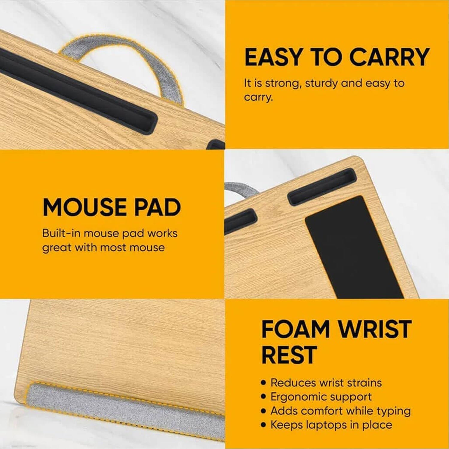 Portable Laptop Table with Mouse Pad (55×35 Cm / 1 Pc) Your Brand