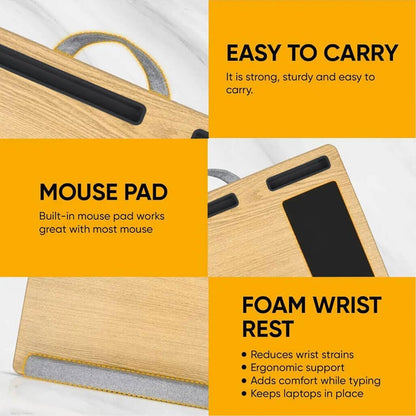 Portable Laptop Table with Mouse Pad (55×35 Cm / 1 Pc) Your Brand