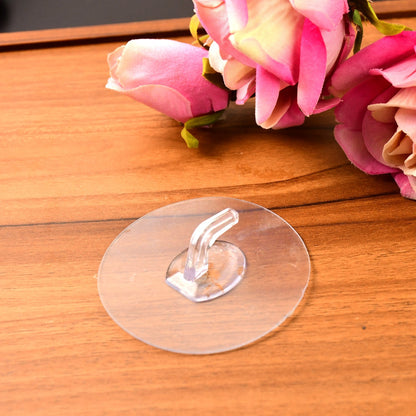 Transparent Wall-Mount Adhesive Hook with Strong Grip (1 Pc) Your Brand