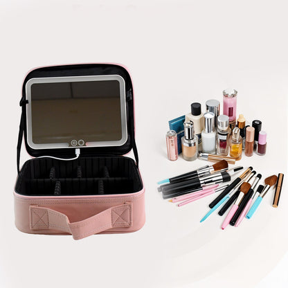 Premium LED Light Makeup Organizer Box (1 Pc / Mix Color) Your Brand