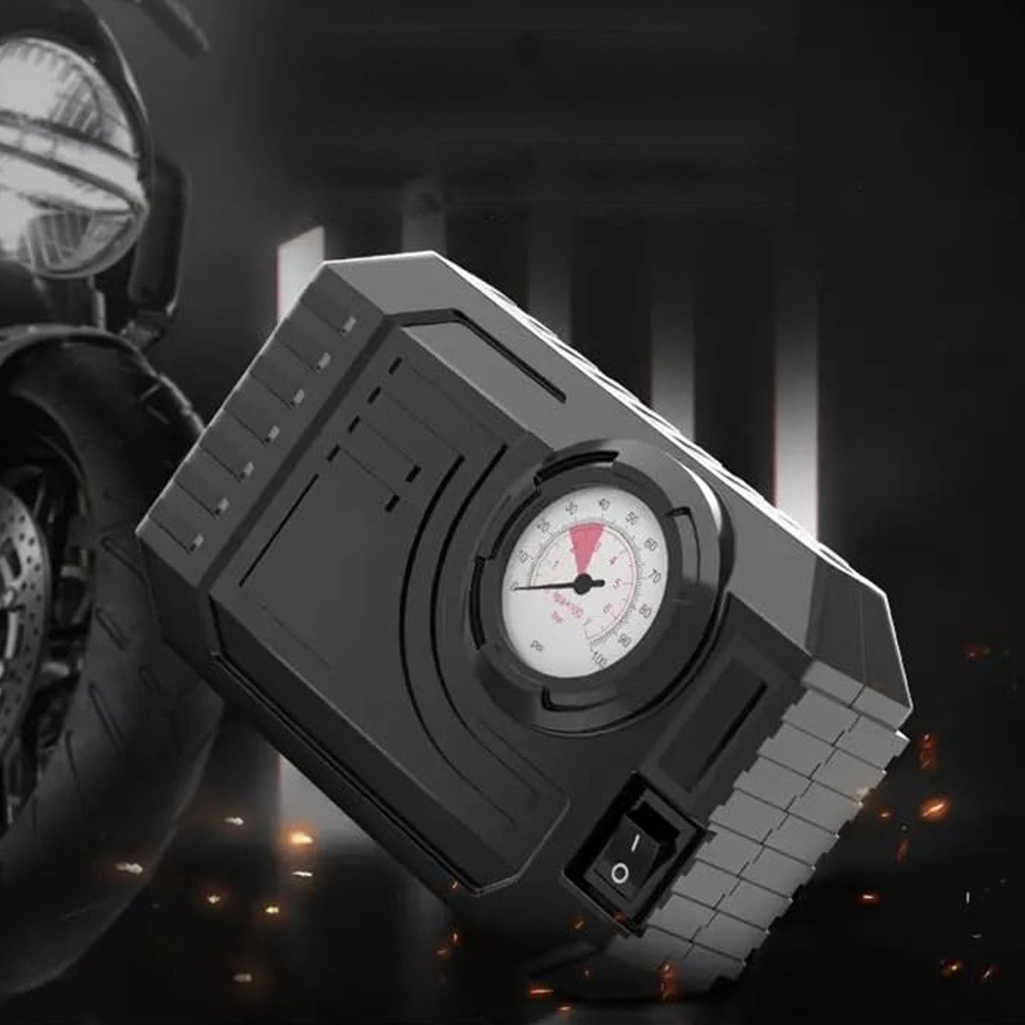 Tire Inflator Portable Air Compressor 12V Small Air Pump for Car Tires Bicycle Balloons, Cars, Bike, Bicycles and Other Inflatables with LED Light (12V) Your Brand