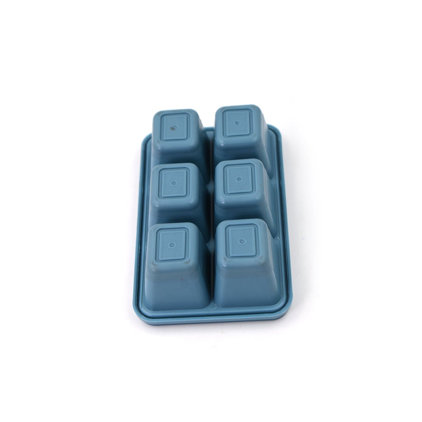 6 Grid Silicone Ice Tray Used In All Kinds Of Places Like Household Kitchens For Making Ice From Water And Various Things And All With Color Box (1 Pc) Your Brand