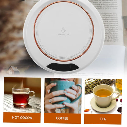 USB Warm Coaster Heated Coffee Mug Portable Office Desk Portable Cup, Heater Coffee Mug Warmer Electric Cup Warmer (1 Pc) Your Brand