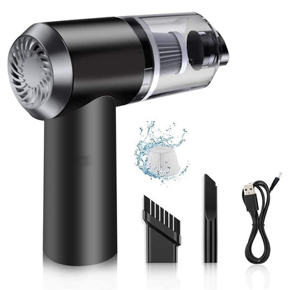 2 in 1 Wireless Vacuum Cleaner – 120W Handheld USB Rechargeable for Home & Car (1 Pc) Your Brand