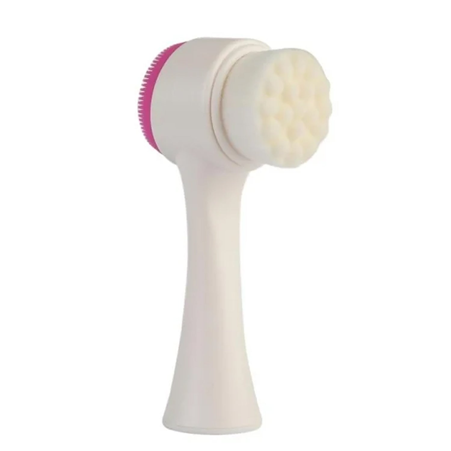 2 in 1 Facial Brush Cleansing | Manual Face Scrubber | Silicone Double-Sided Face Wash Brush for Sensitive, Delicate, Dry Skin (1 Pc) Your Brand