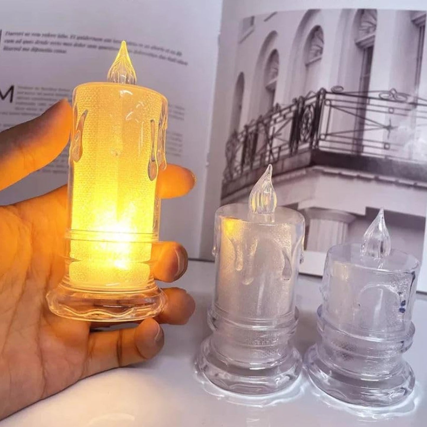 LED Tea Light Candle for Christmas, Festival, Candles, Diwali (1 Pc) Your Brand
