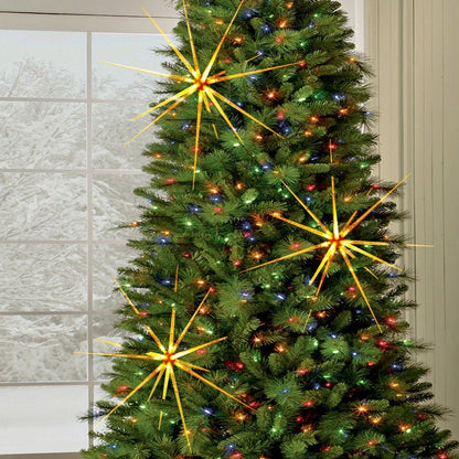 3D Gold Star Hanging Decoration Star, Acrylic Look  Hanging Luminous Star for Windows, Home, Garden Festive Embellishments for Holiday Parties Weddings Birthday Home Decoration (Small) Your Brand