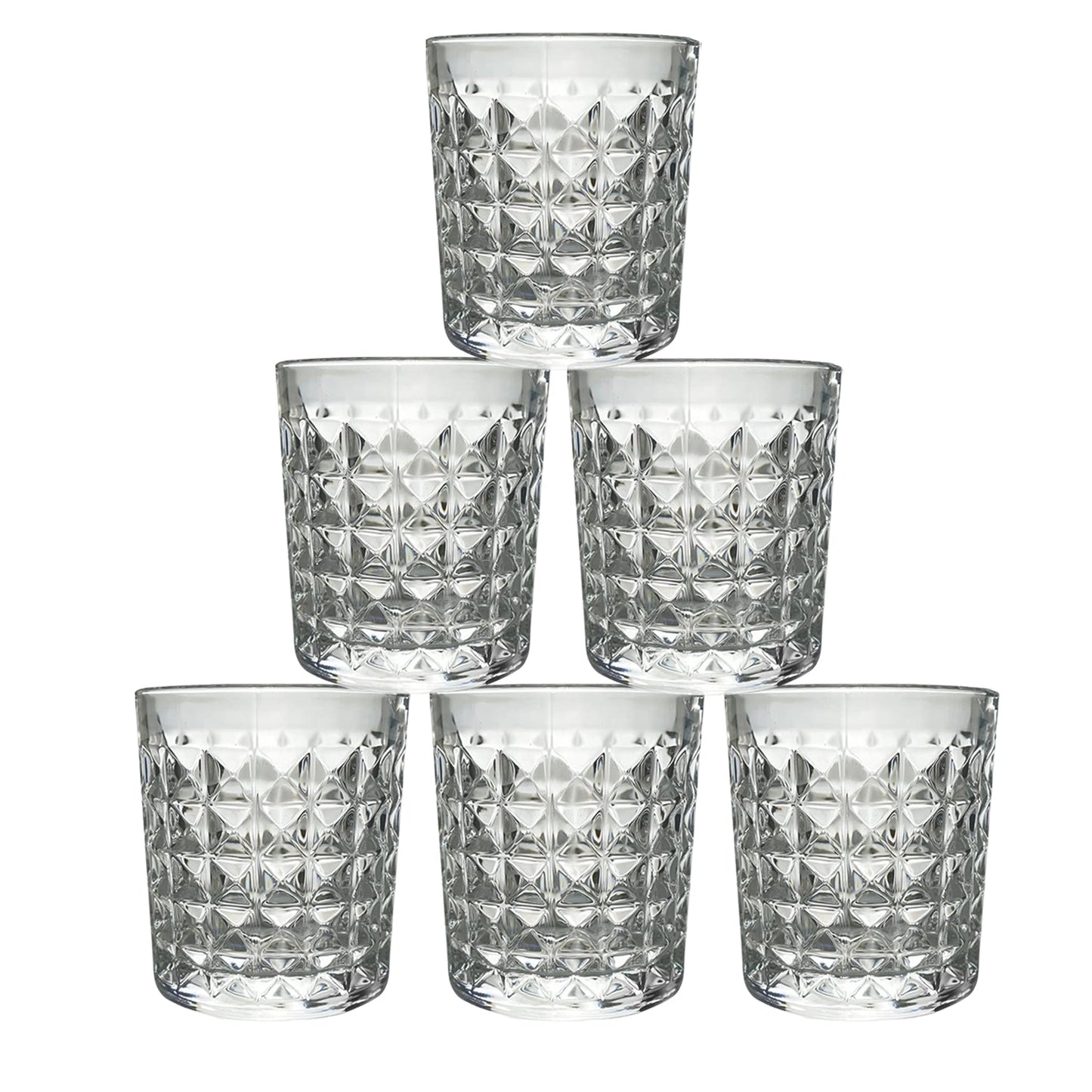 Premium Crystal-Style Glass Tumbler Set (6 Pc / 210 ML) Your Brand
