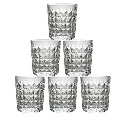 Premium Crystal-Style Glass Tumbler Set (6 Pc / 210 ML) Your Brand
