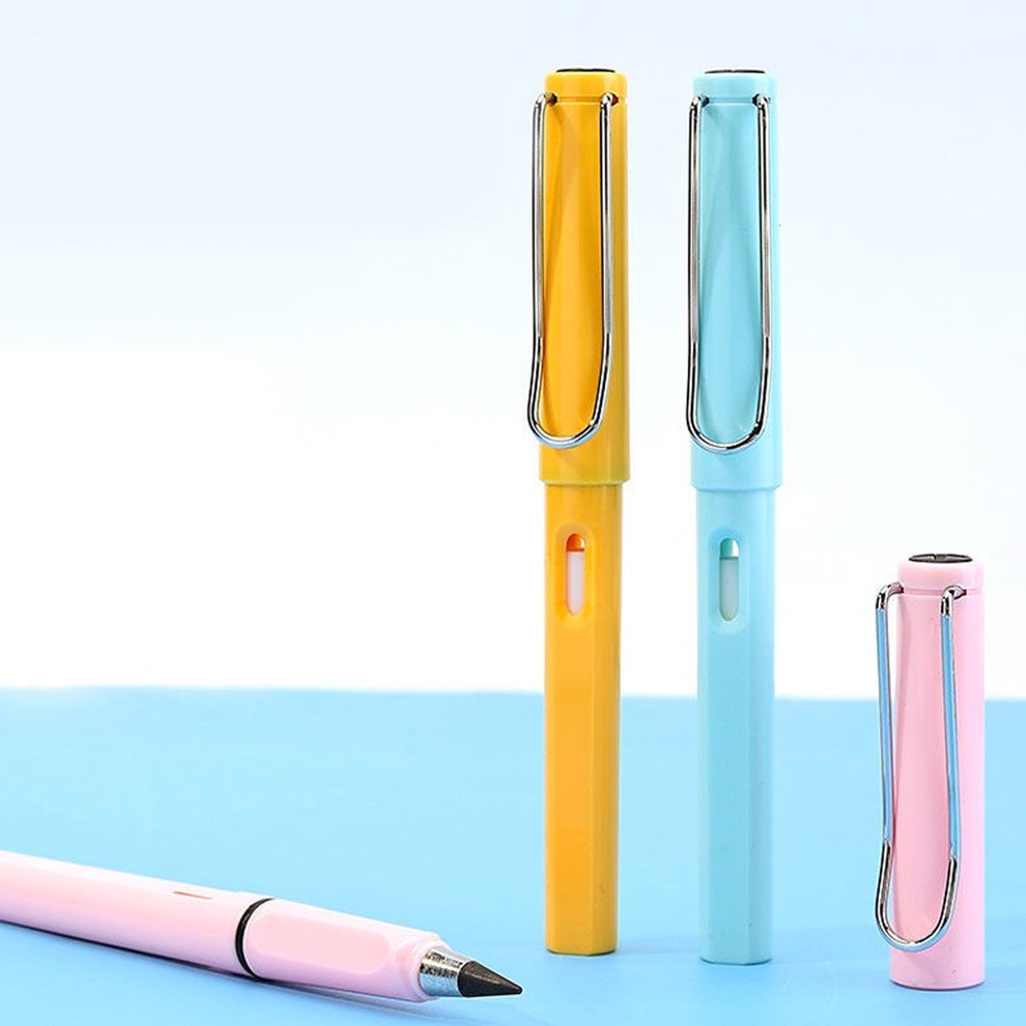 2-in-1 Everlasting Magic Pencil with Replaceable Eraser – Inkless, Reusable, Portable (1 Pc / Mix Color) Your Brand
