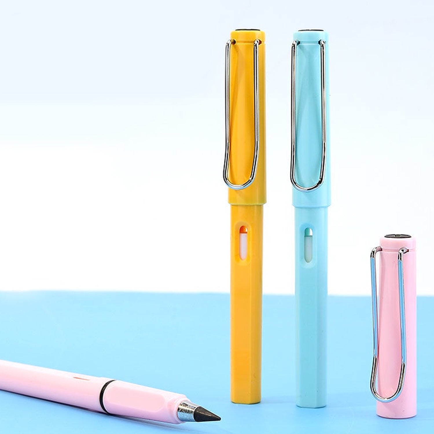 2-in-1 Everlasting Magic Pencil with Replaceable Eraser – Inkless, Reusable, Portable (1 Pc / Mix Color) Your Brand