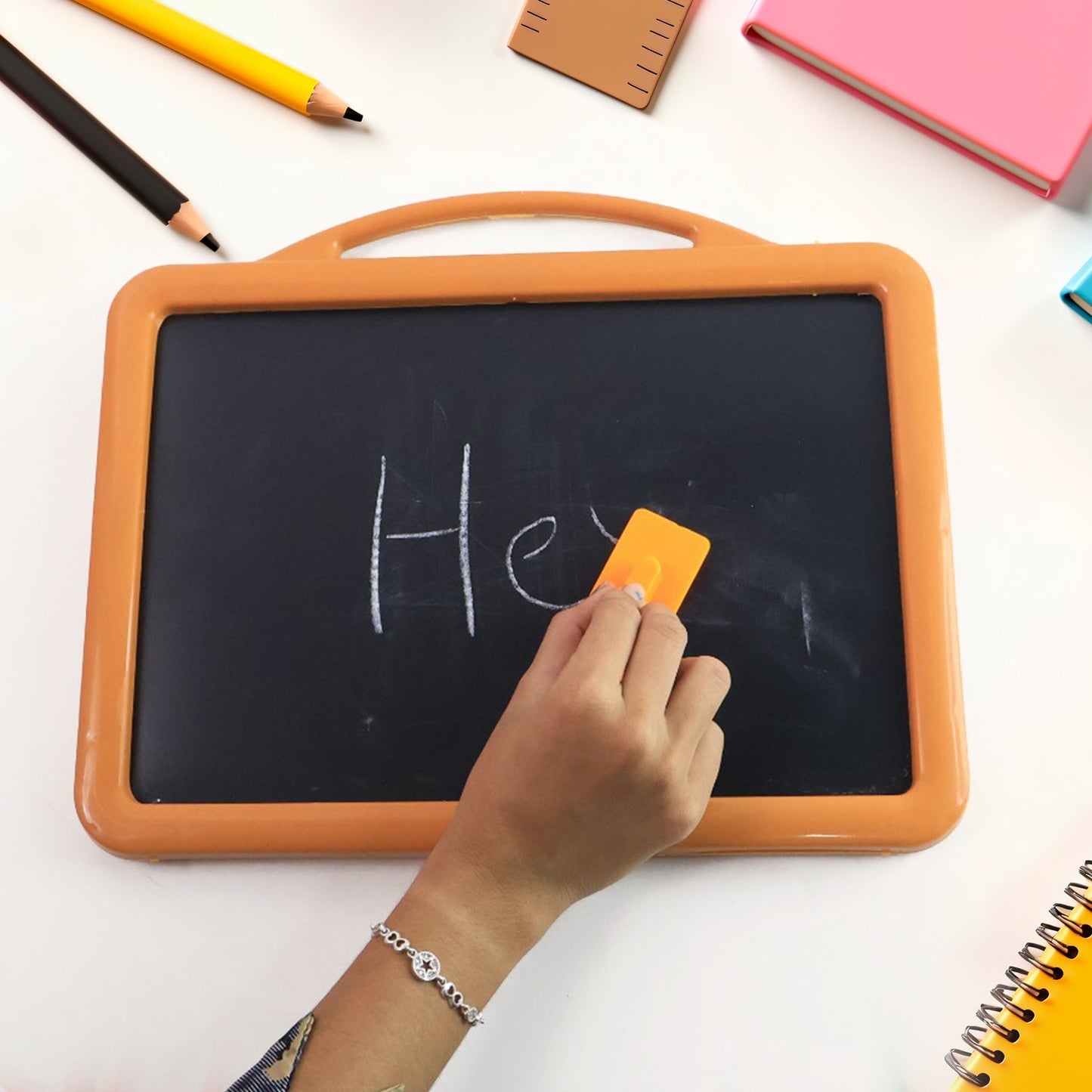 2-in-1 Double-Sided Write and Wipe Educational Drawing Board for Kids (1 Set) Your Brand