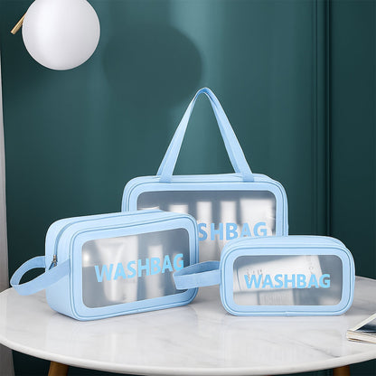 3-IN-1 Waterproof Transparent Travel Toiletry Bag Set Your Brand