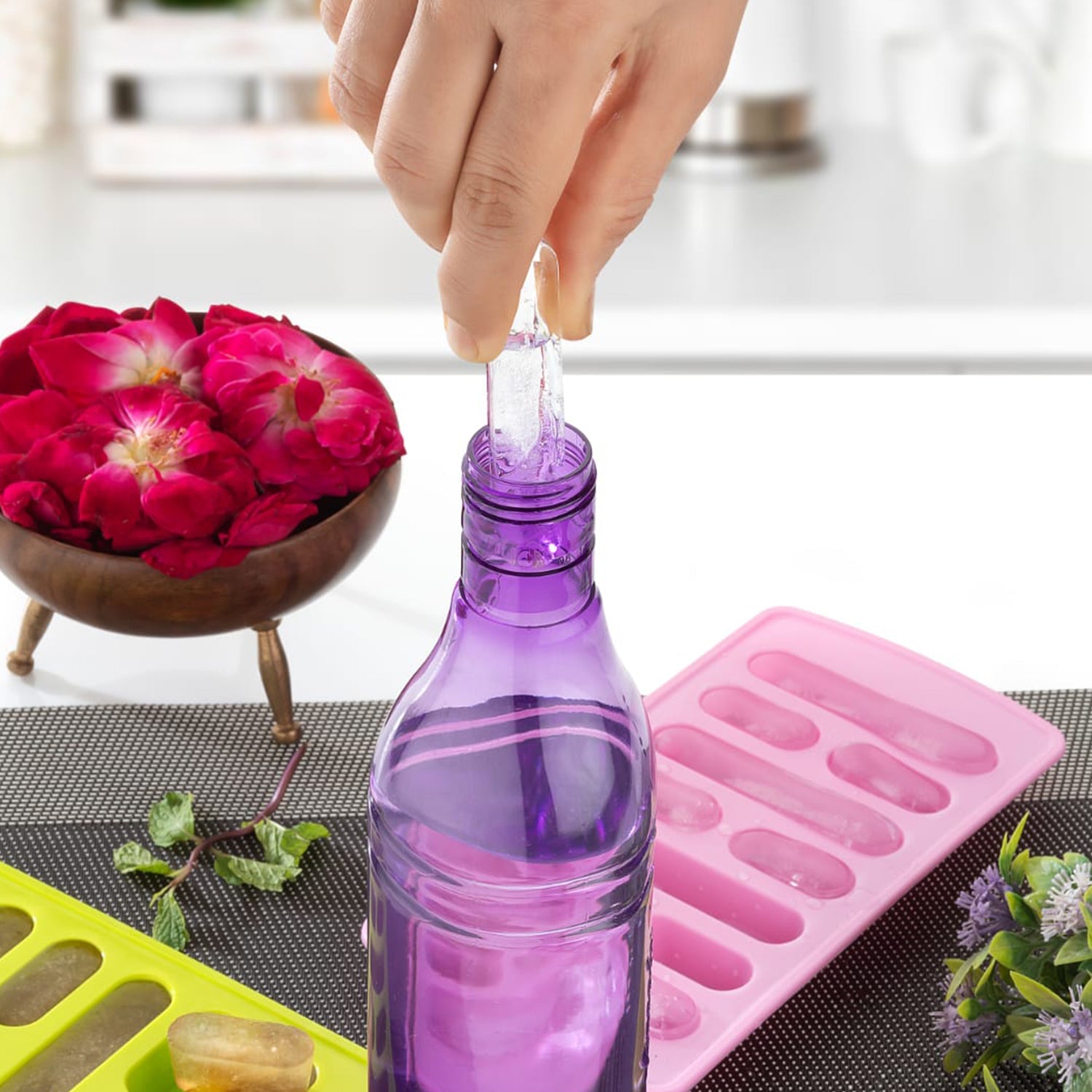 4-Piece Fancy Ice Tray – Versatile Household Ice Maker Your Brand
