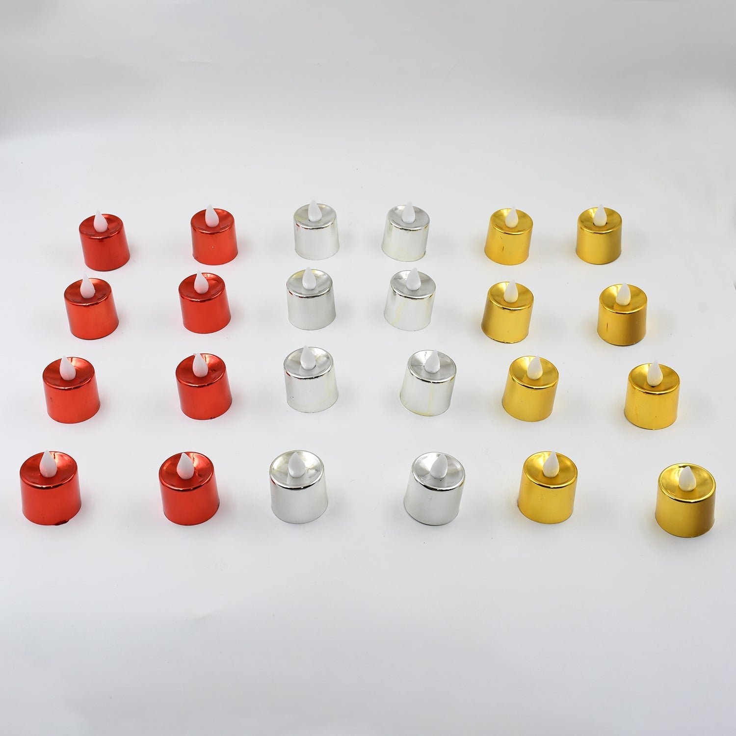 Electrical Candles Diya LED Tea Light, Plastic Candle Light Candle Candle, Diwali (24 Pc Set) Your Brand