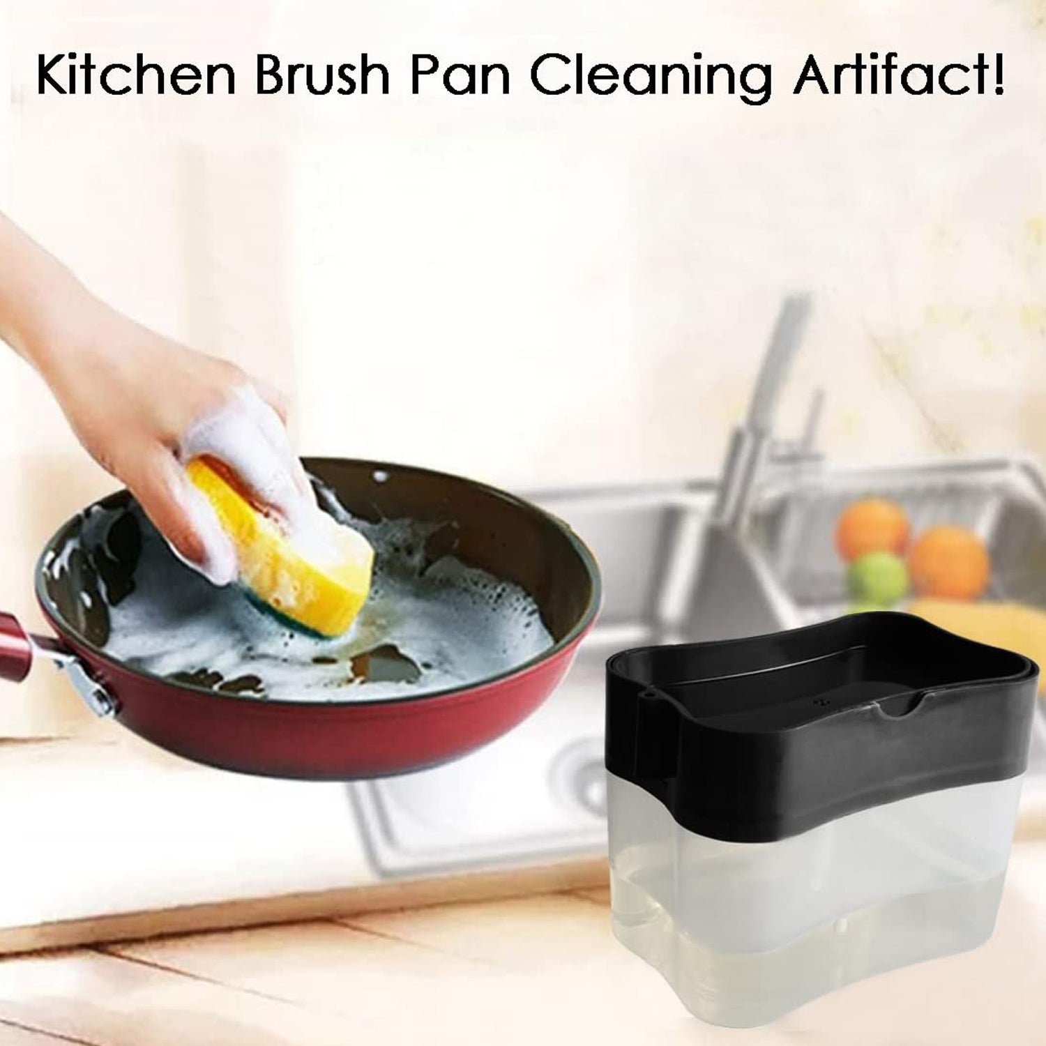 2 in 1 Soap Dispenser for Dishwasher Liquid Holder, Liquid Dispenser Through Pump (1 Pc) Your Brand