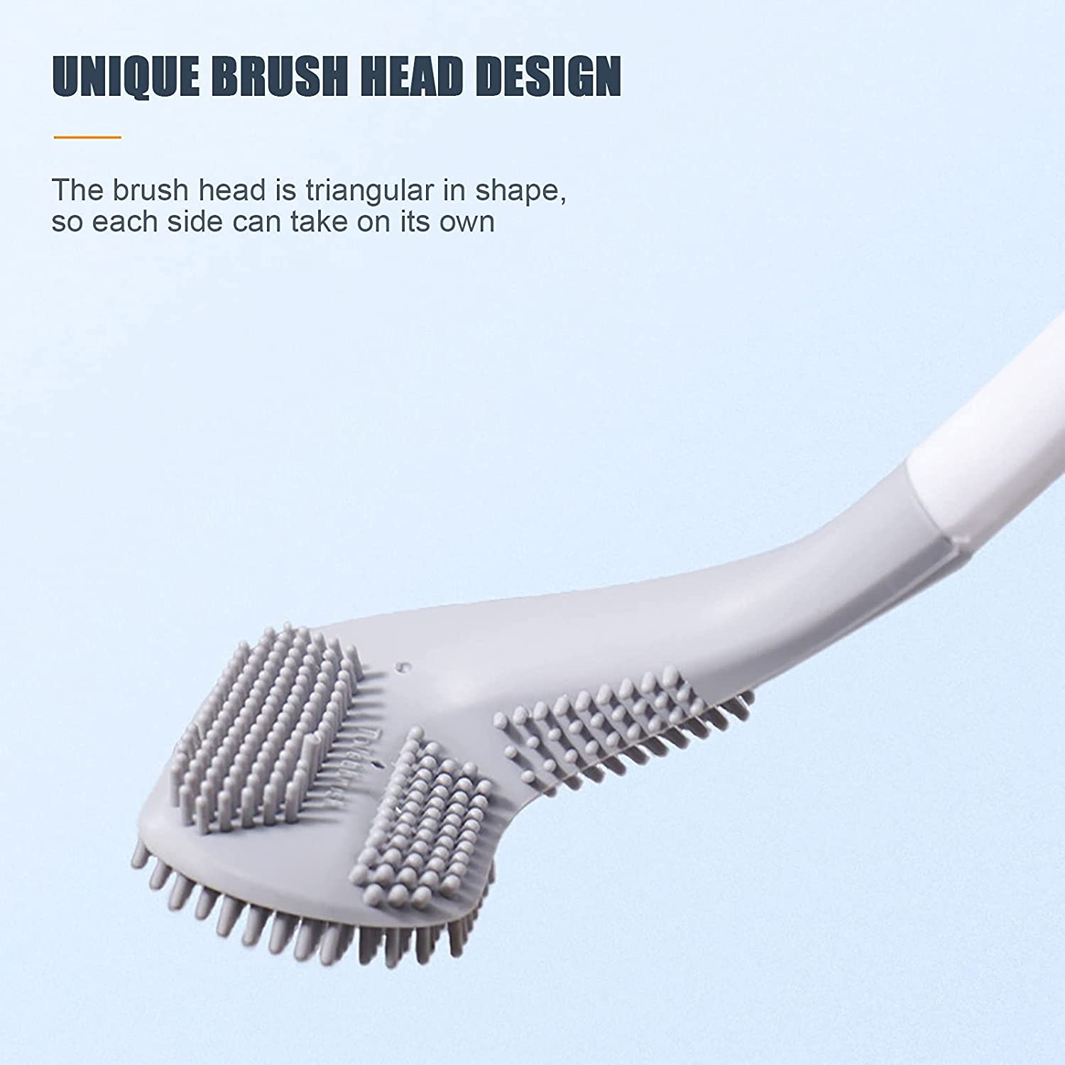 6059A Golf Shape Toilet Cleaner Brush with Long Handle and Silicone Head for Bathroom Cleaning