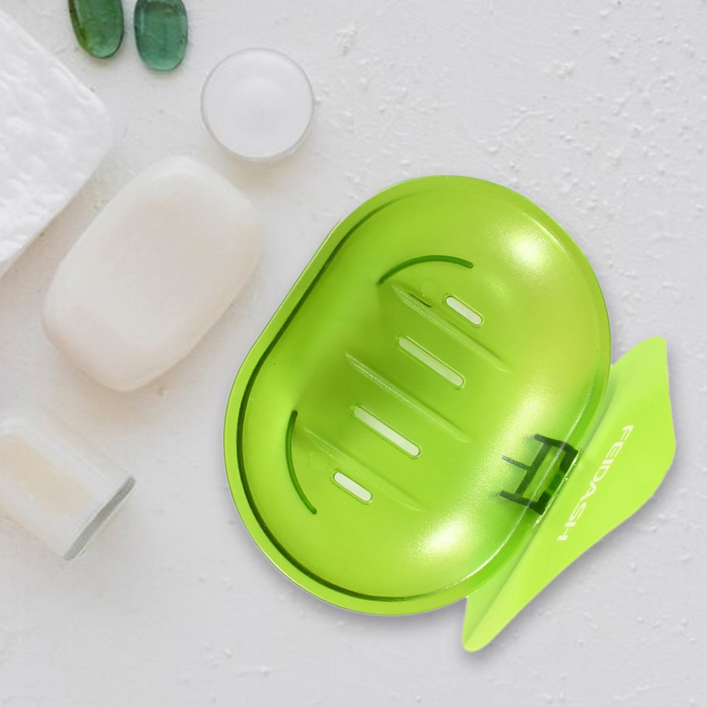 Plastic Soap Dish Holder for Bathroom Shower Wall Mounted Self Adhesive Soap Holder Saver Tray-Plastic Sponge Holder for Kitchen Storage Rack Soap Box, Bathroom ,Sabudani Your Brand