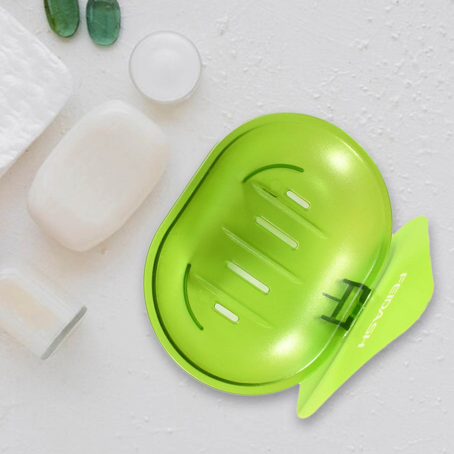 Plastic Soap Dish Holder for Bathroom Shower Wall Mounted Self Adhesive Soap Holder Saver Tray-Plastic Sponge Holder for Kitchen Storage Rack Soap Box, Bathroom ,Sabudani Your Brand