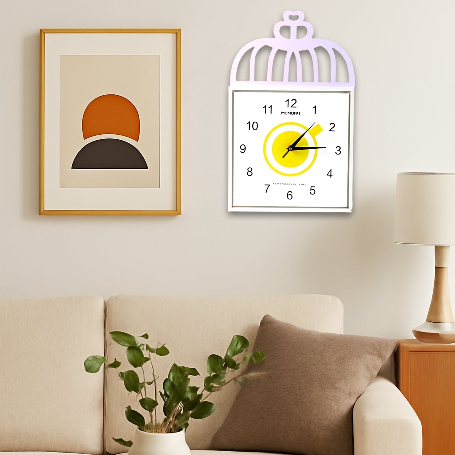 Decorative Square Wall Clock Battery Operated – 1 Pc Your Brand