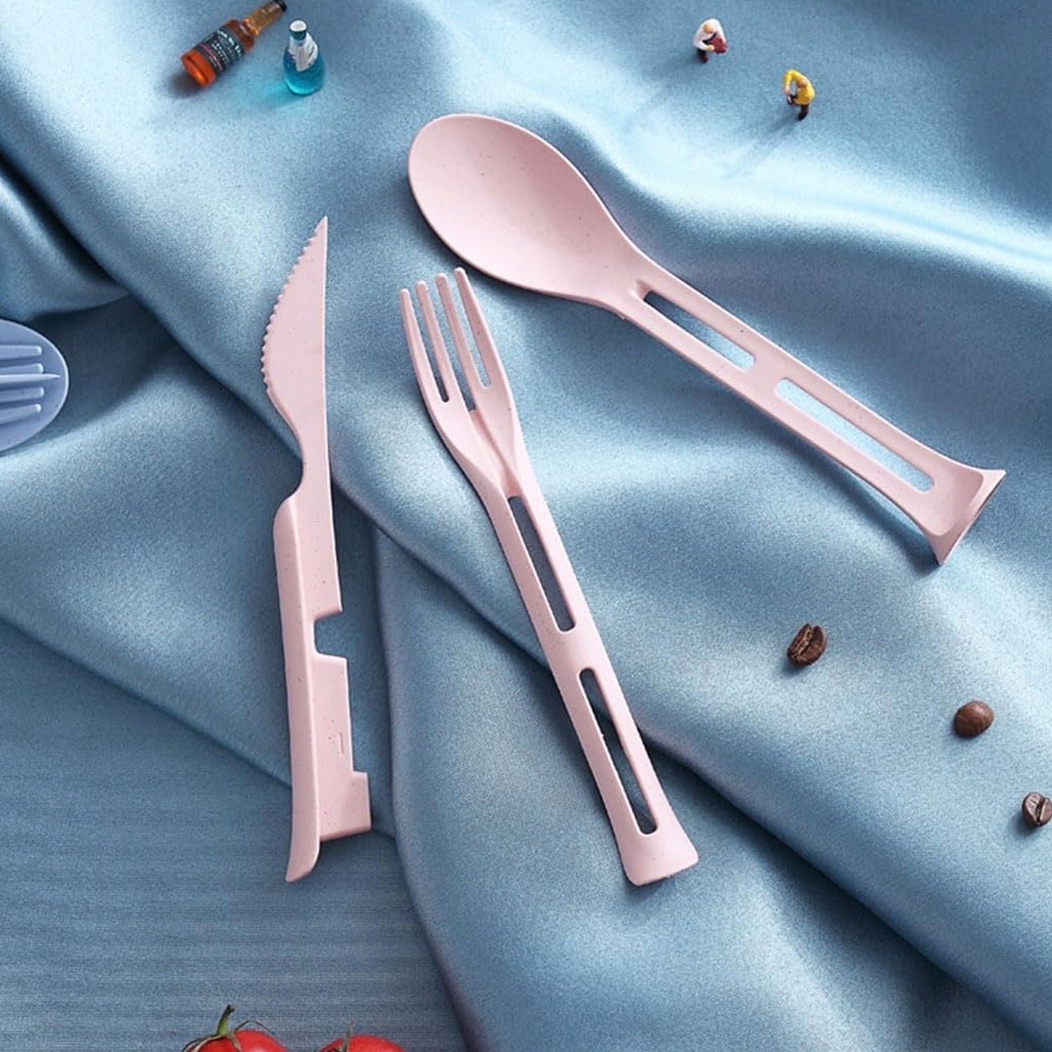 3 in 1 Reusable Spoon, Knife Forks Tableware, Spoon (3 Pcs Set) Your Brand