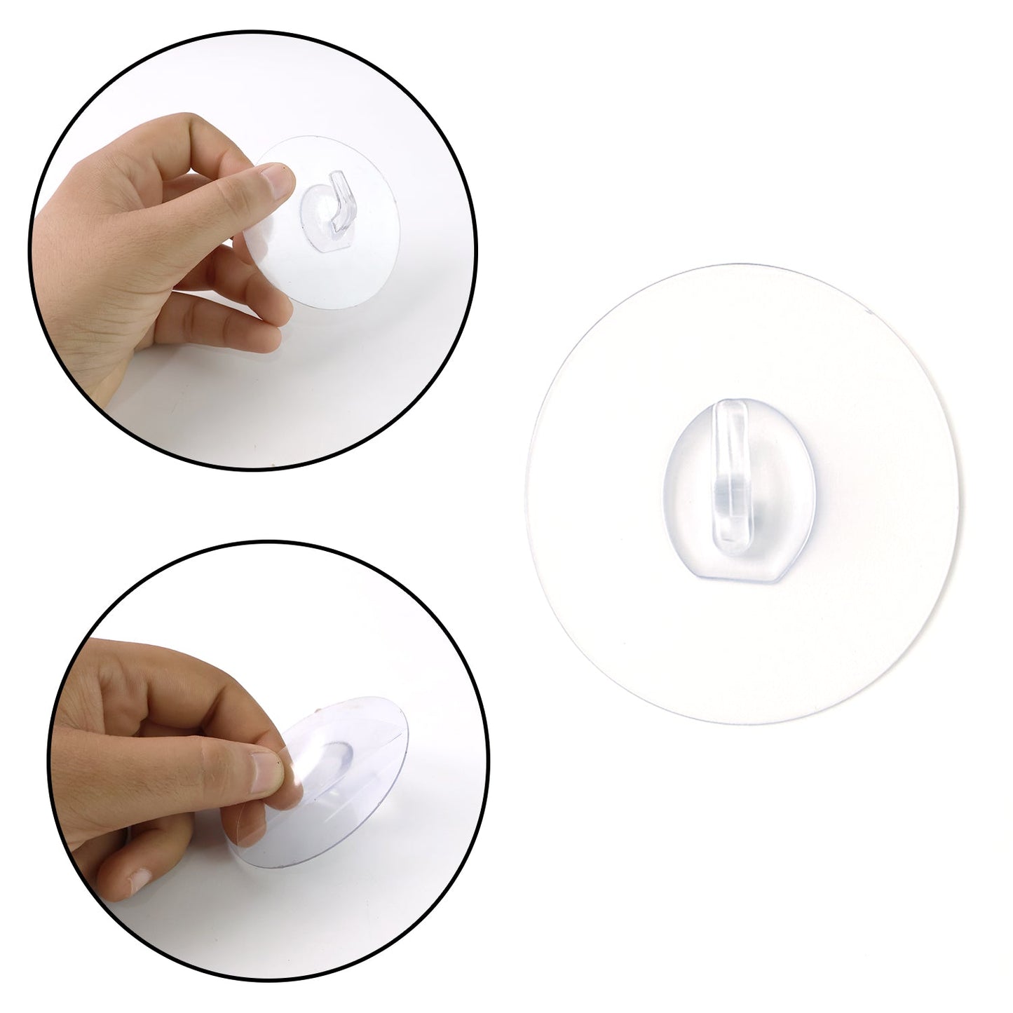 Transparent Wall-Mount Adhesive Hook with Strong Grip (1 Pc) Your Brand