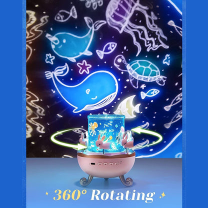 Bunny’s Carousel Rotating LED Night Light Your Brand