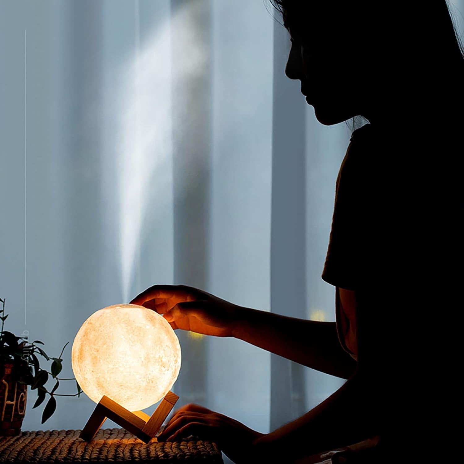 3D 2 in 1 LED Printed Moon Lamp & Aroma Diffuser (1 Pc) Your Brand