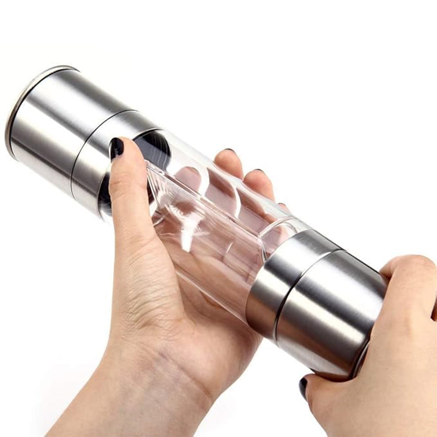 2-in-1 Stainless Steel Salt and Pepper Grinder Your Brand