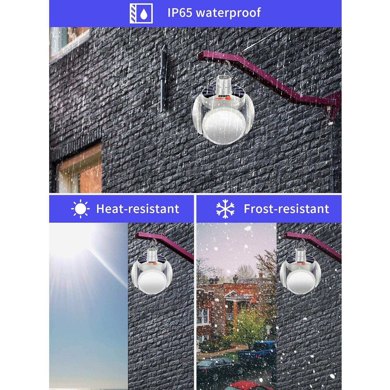 Solar Multi-Functional Emergency LED Light – USB Rechargeable, 5 Modes, Foldable, SOS & IP65 Waterproof Your Brand