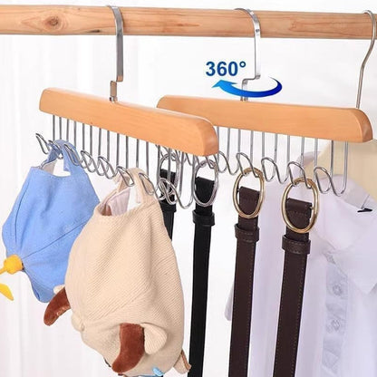 Space Saving 8 Hooks Wooden Hangers (1 Pc) Your Brand