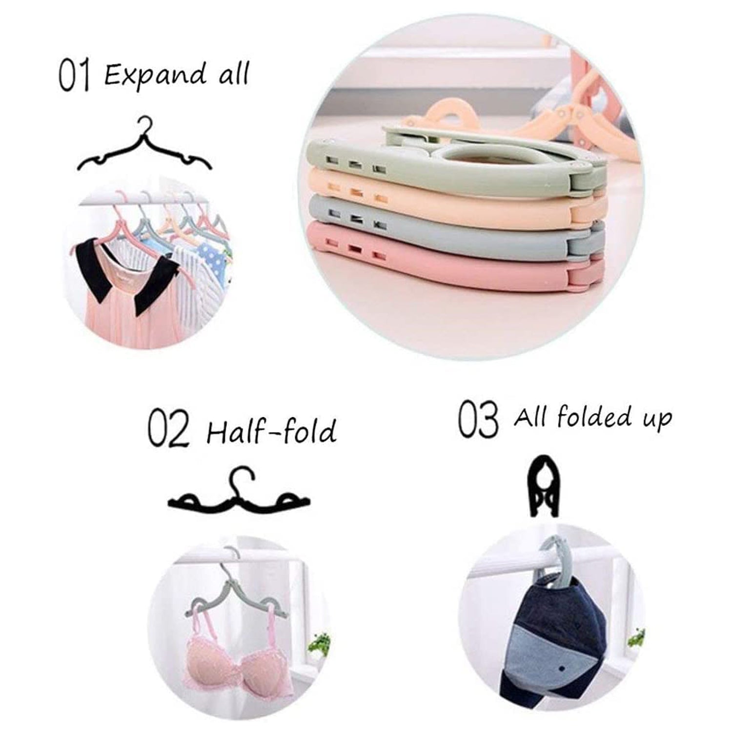 Travel Hangers, Portable Folding Clothes Hangers (1 Pc / Small) Your Brand