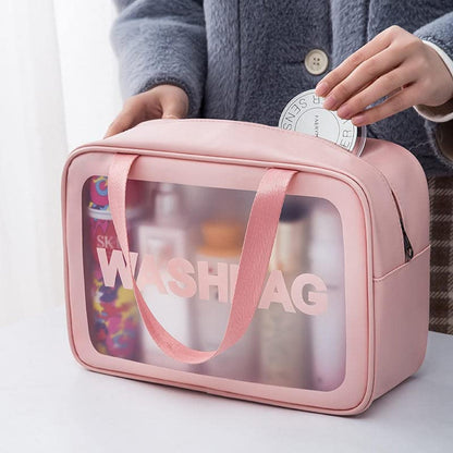 Big Zippered Cosmetic Pouch, Toiletry Bag for Cosmetics (1 Pc) Your Brand