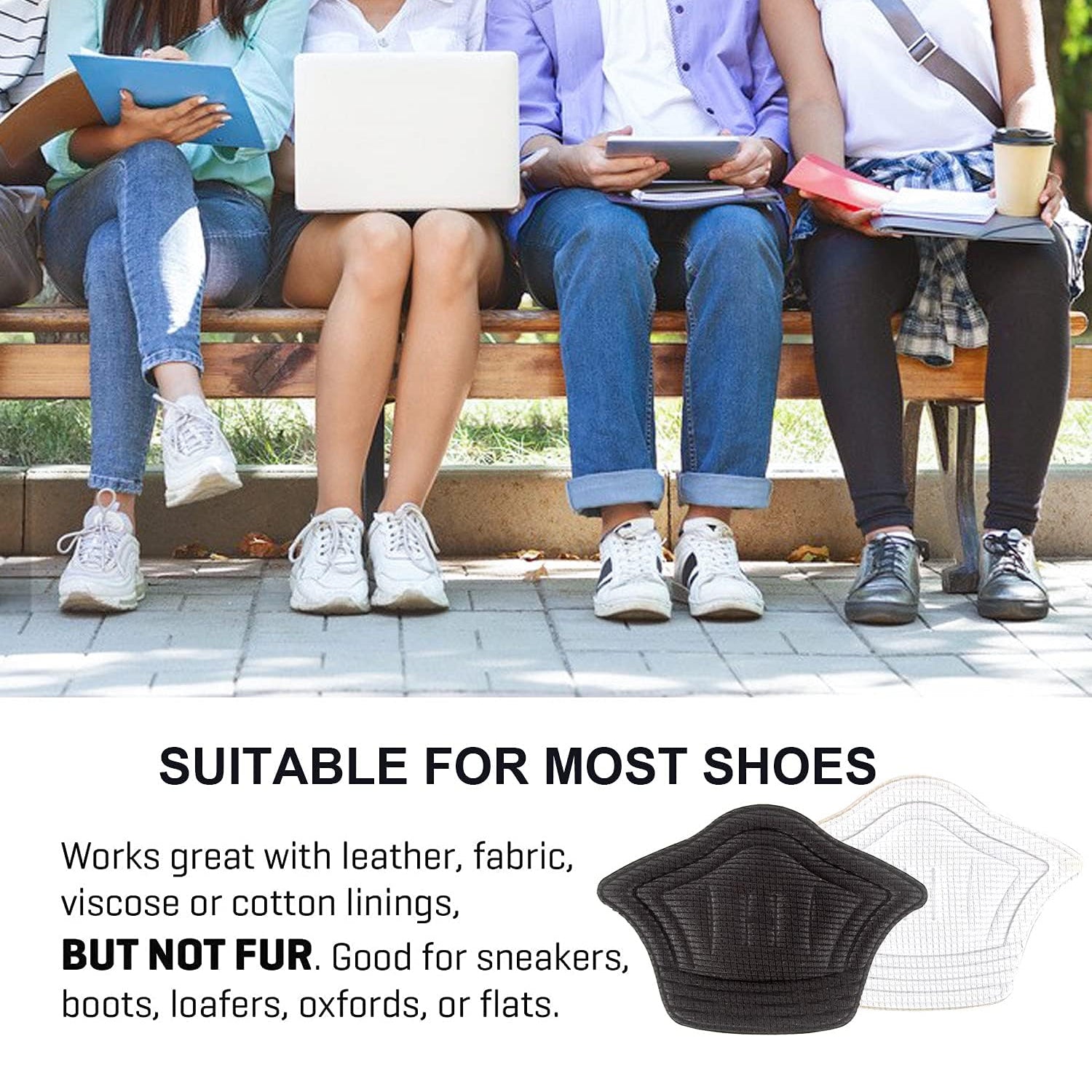 Heel Cushion Pads, Widely Applicable Protective Shoe Insoles (1 Pair) Your Brand