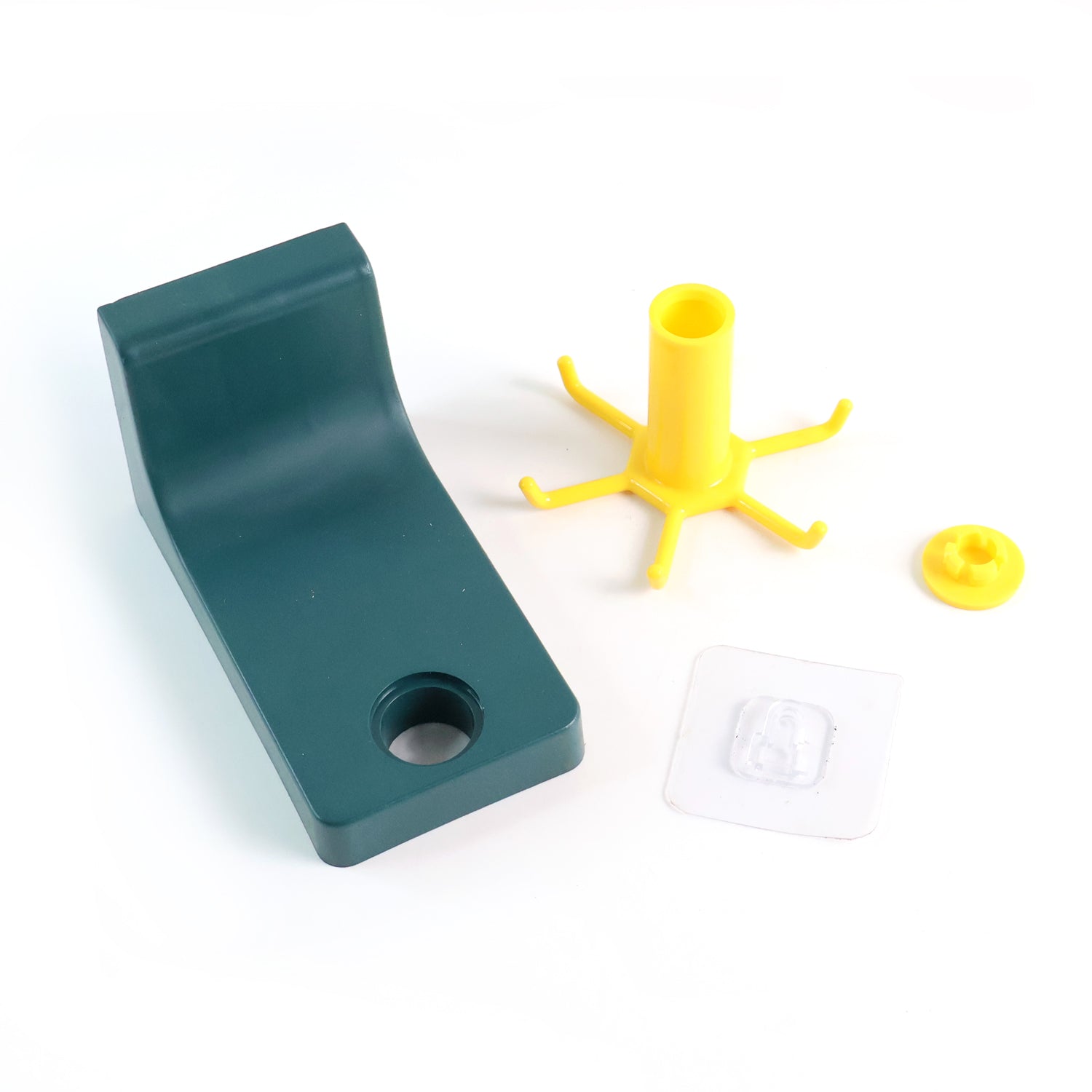 360 Degree Rotating Self Adhesive Plastic Wall Hook Hanger; Multifunctional Hanger with 6 Heavy Duty Claw Hooks Your Brand