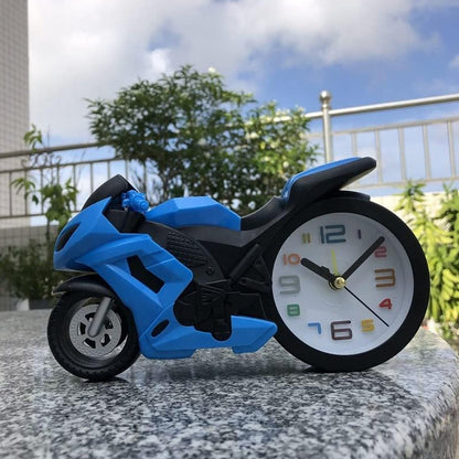 Retro Motorcycle Alarm Clock – Novelty Bike Engine Style Desk Clock Your Brand