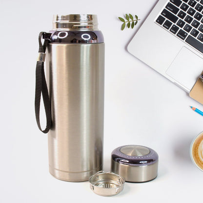 800ml Stainless Steel Water Bottle – Leak-Proof Thermos Flask for Travel, Gym, Office, Home Use (1 Pc) Your Brand