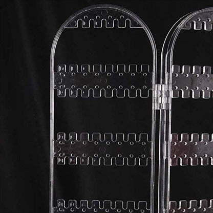 4 Folding Storage Hanger Acrylic Earring Screen Holder Display Stand Clear (1 Set) Your Brand