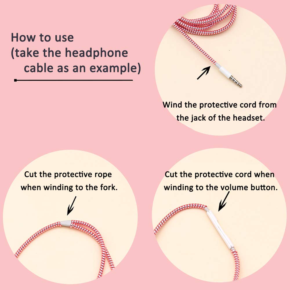 Metallic Cable Protector for Cords & Headphones (Spiral Wrap) Your Brand