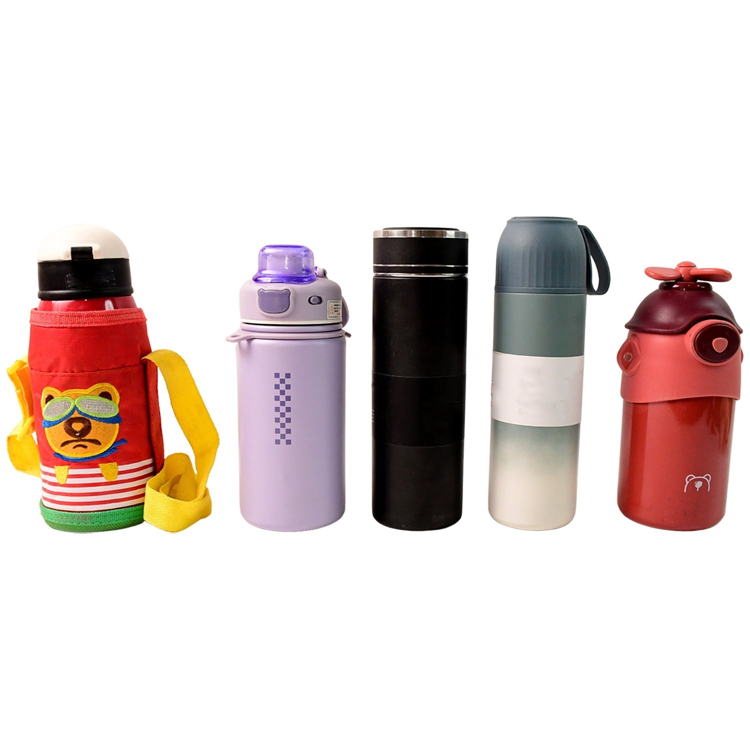 Stainless Steel Water Bottles 500 ML Approx (Mix Design & Color / 1 Pc) Your Brand