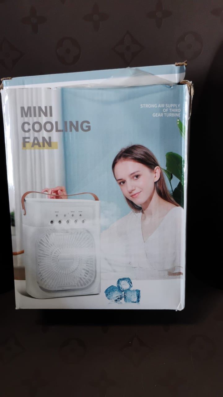 Portable Air Cooler Fan with 7-Color Light – Personal AC Fan Your Brand