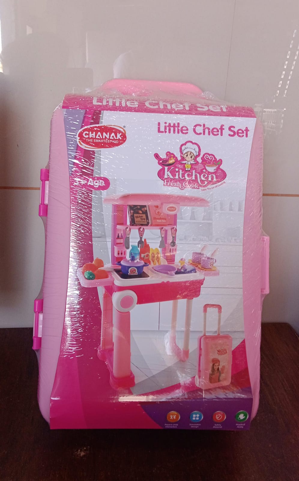 3-in-1 Kitchen Set for Kids with Suitcase – Role Play Cooking Toy for Girls & Boys (3+) Your Brand